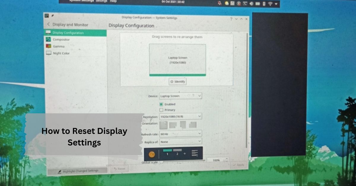 How to Reset Display Settings